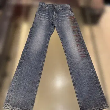 와이드 레그 데님 REAL FRESH 프린트