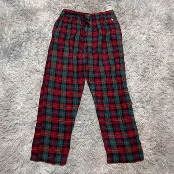 폴로 랄프 로렌 타탄 체크 코튼 팬츠 룸웨어 JC564