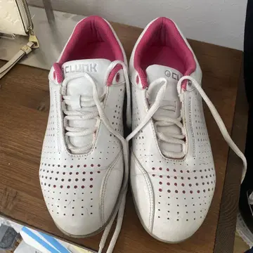 CLUNK 골프화 여성용 24cm 화이트/핑크