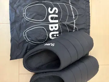 SUBU 블랙 샌들 수납 봉투 포함