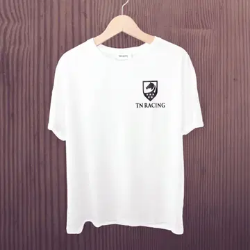 TN RACING 화이트 티셔츠 XXXL TN 레이싱 경마 당첨 상품