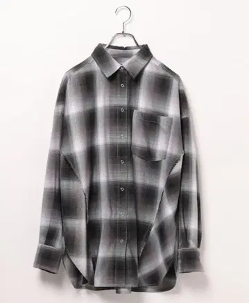 PAGEBOY 옴브레 체크 셔츠