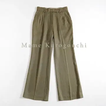 191t*마메쿠로구치  FlaredSuitsTrousers 턱 팬츠