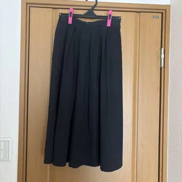 플레어 스커트 블랙 44 사이즈 폴리에스테르 100%