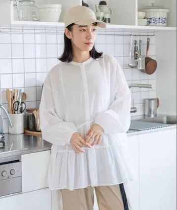 니코앤드 프리미엄 론 티어드 블라우스 M