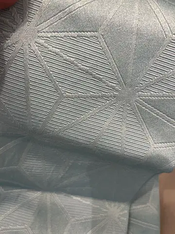 새상품급! 스카이블루 민트 그린 기하학 패턴 반폭 오비
