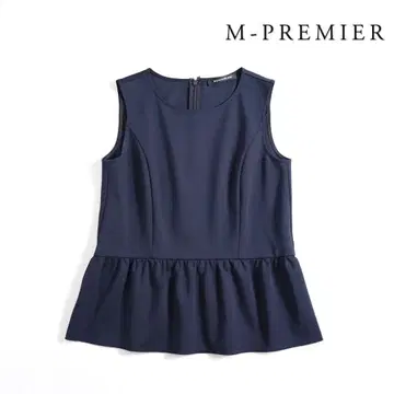 196t*새상품급 M-PREMIER 엠프리미어 슬리브리스 헵플럼 상의