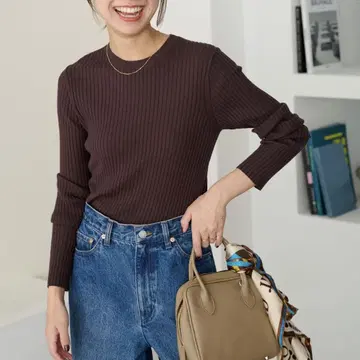 새상품급 JOURNAL STANDARD relume 워셔블 리브 니트