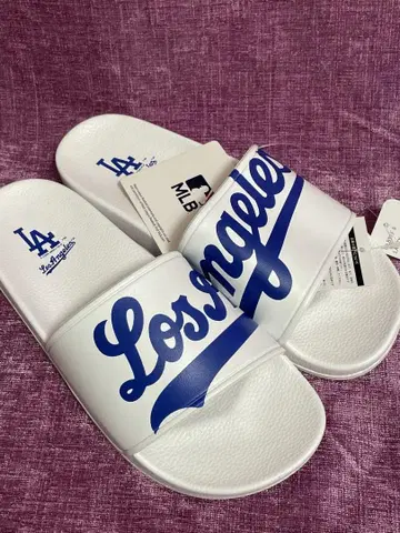 MLB Los Angeles 비치 샌들 화이트/블루 다저스 샌들