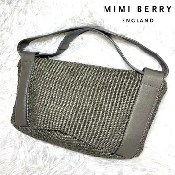 MIMI BERRY 미미 베리 라피아 핸드백 바스켓 백