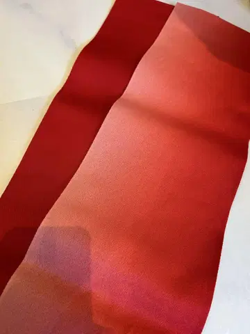 유카타 세트 그 밖에도 입점! 새상품급! 그라데이션 레드 반폭 오비