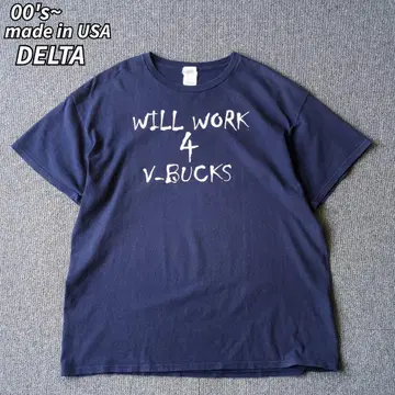 00년대~ USA제 구제 의류 DELTA 반팔 티셔츠 네이비 올드