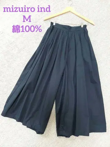 미즈이로 ind 와이드 개더 턱 팬츠 2 새상품급