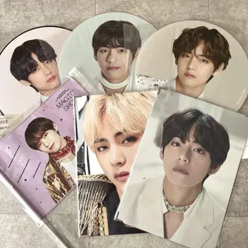 BTS 테테 V 부채 플래그 프리미엄 사진 묶음 판매