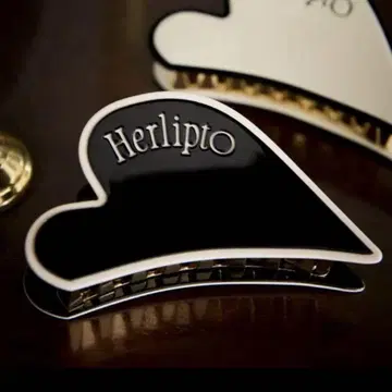 Her lip to 바이컬러 하트 헤어 클립 black