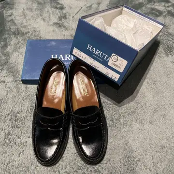 컨디션 최상 HARUTA 블랙 로퍼 25cm 2E