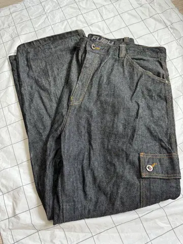 FUBU 블랙 데님 카고 팬츠 컨디션 최상 w40