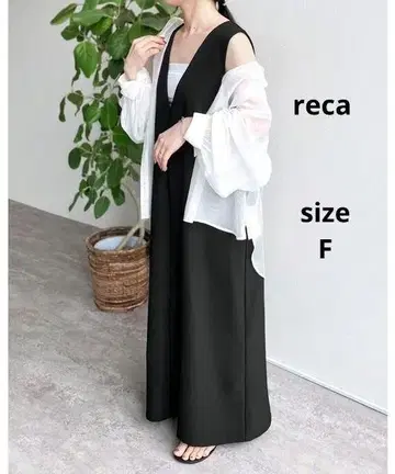 reca 끈 리본 포함 점퍼 스커트 블랙