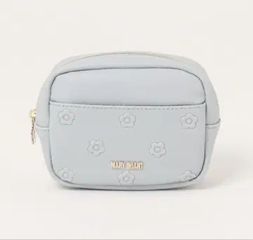 MARY QUANT 심플 엠보싱 데이지 미니 파우치