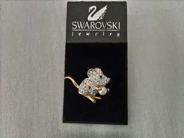 SWAROVSKI 크리스탈 쥐 브로치