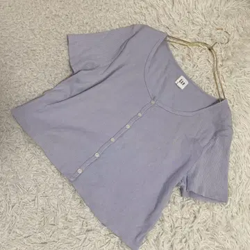 GAP 반팔 가디건 라벤더 XL 깔끔한 겉옷 오피스