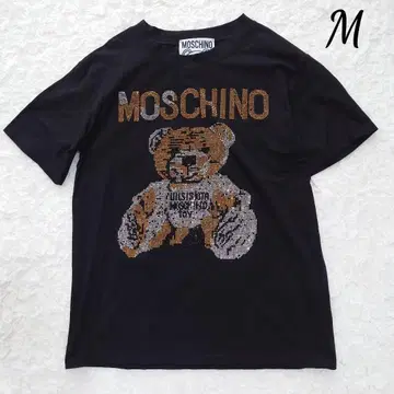 Moschino 모스키노 티셔츠 곰 베어 큐빅 M 블랙