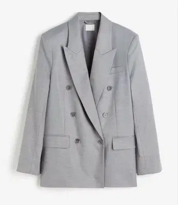 H&M 여성용 더블 브레스트 자켓 라이트 그레이 L 사이즈