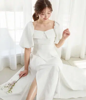 헤르립토 파피용 스트라이프 셔츠 드레스 FORHER