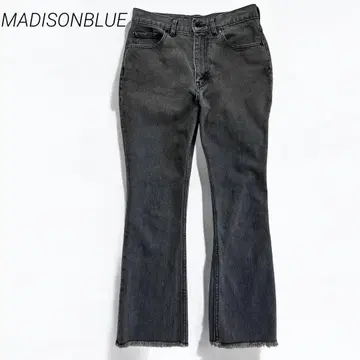 MADISONBLUE HEM CUT SLIM FLARE DENIM