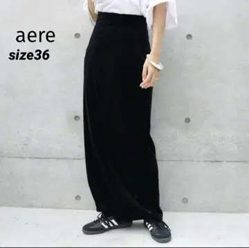 aere high waist velours skirt 36 아에레