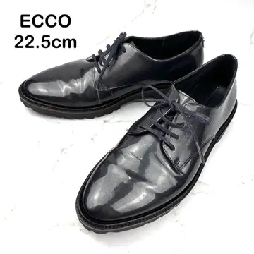 [새상품급] ECCO 에코 22.5cm 스니커즈 에나멜 블랙