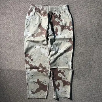 지유 초코 칩 카모 셰프 팬츠 치노 팬츠 밀리터리