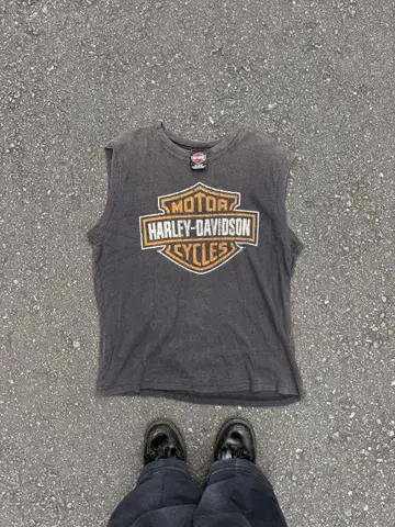 Harley-Davidson 슬리브리스 T셔츠 다크 그레이