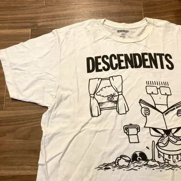 Descendents 티셔츠 화이트 T 유머 귀여운 레어 레코드