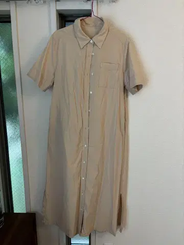 SLOBE IENA 반팔 셔츠 원피스 베이지