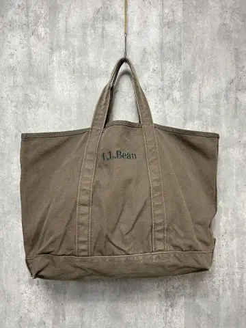 L.L. Bean 그로서리 토트백 로고 자수 빅 토트 브라운