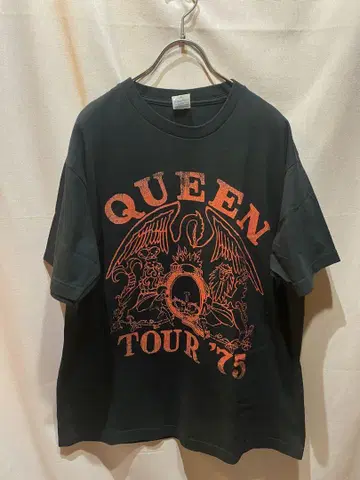 QUEEN TOUR '75 티셔츠 퀸 밴딩