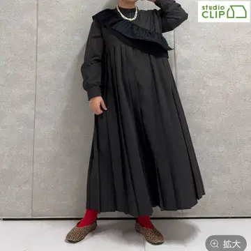 절개 플리츠 원피스 studioCLIP