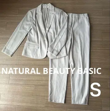 NATURAL BEAUTY BASIC 팬츠 셋업 S 베이지