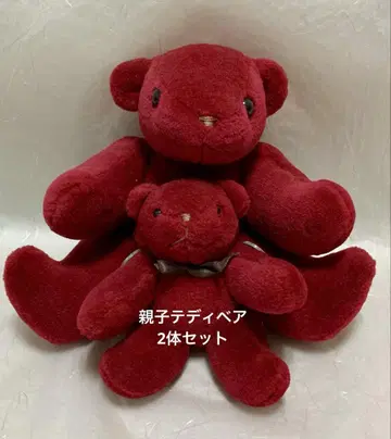 빨간색 곰 봉제 인형 2개 세트
