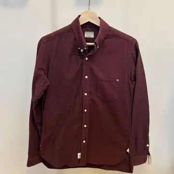 ANACHRONORM 버건디 버튼다운 셔츠 사이즈 00