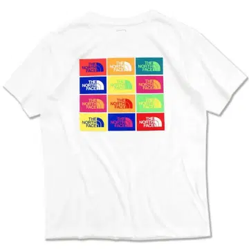 THE NORTH FACE 컬러풀 로고 티셔츠