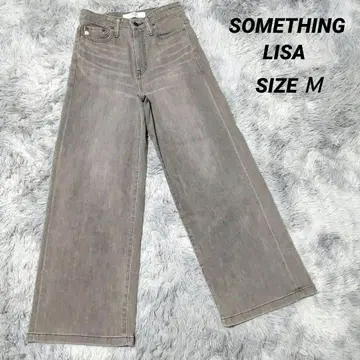 SOMETHING LISA 하이웨스트 와이드 데님 팬츠 SIZE M