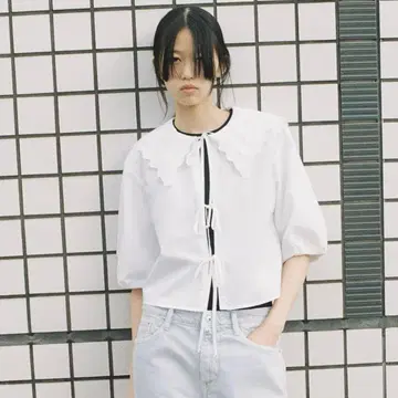 새상품 ZARA 피터팬 칼라 셔츠