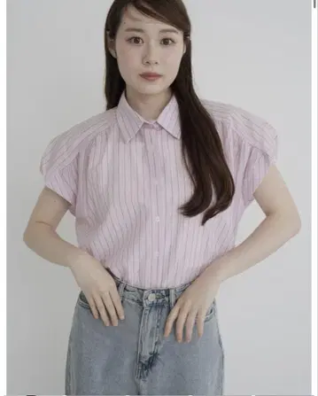 stripe puff blouse 핑크 쥬멜 jumell