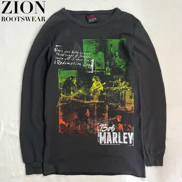 BOB MARLEY 긴팔 써멀 티셔츠 ZION ROOTSWEAR 레게