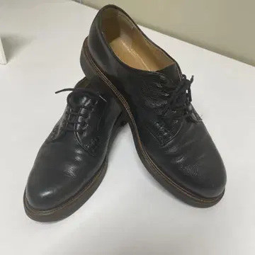 블랙 가죽 신발 레이스업