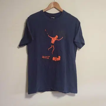 트레셔 THRASHER 티셔츠 반팔 로고 프린트 M 네이비