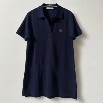 LACOSTE 네이비 피케 셔츠 반팔 XS