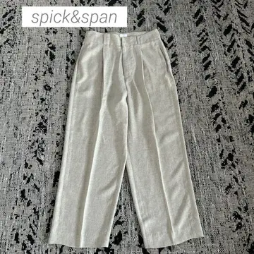 spick&span 라이트 베이지 플리츠 슬랙스
